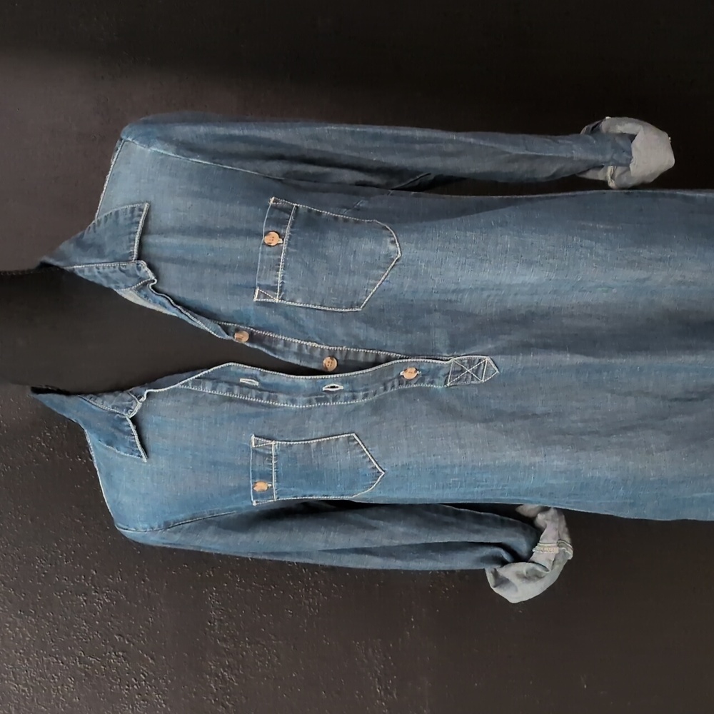 Lucky Brand Denim Shirt Dress - Picture 2 of 7